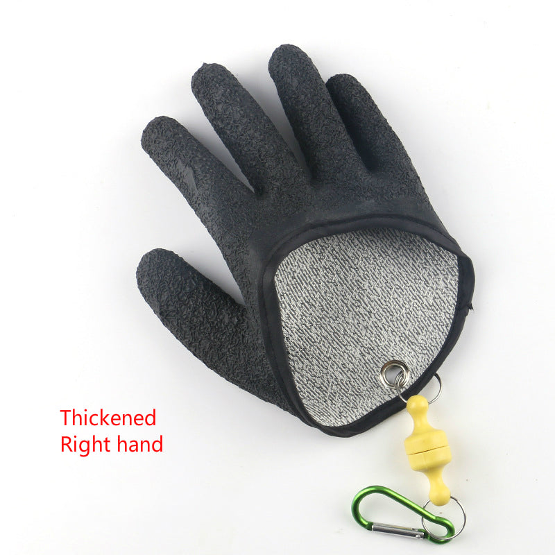 Fiskehandskar Anti-halk Skydda handen från punktering repor Fisherman Professional Catch Fish Latex Jakthandskar Vänster Höger
