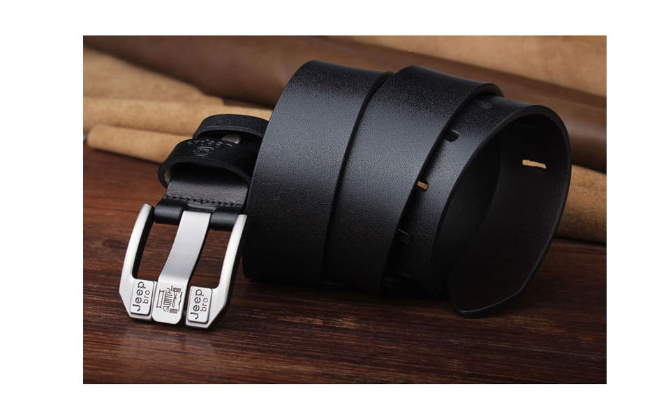 Men's Plus Size Leather Belt Long Cowhide Pin Buckle - Inclusive Confidence