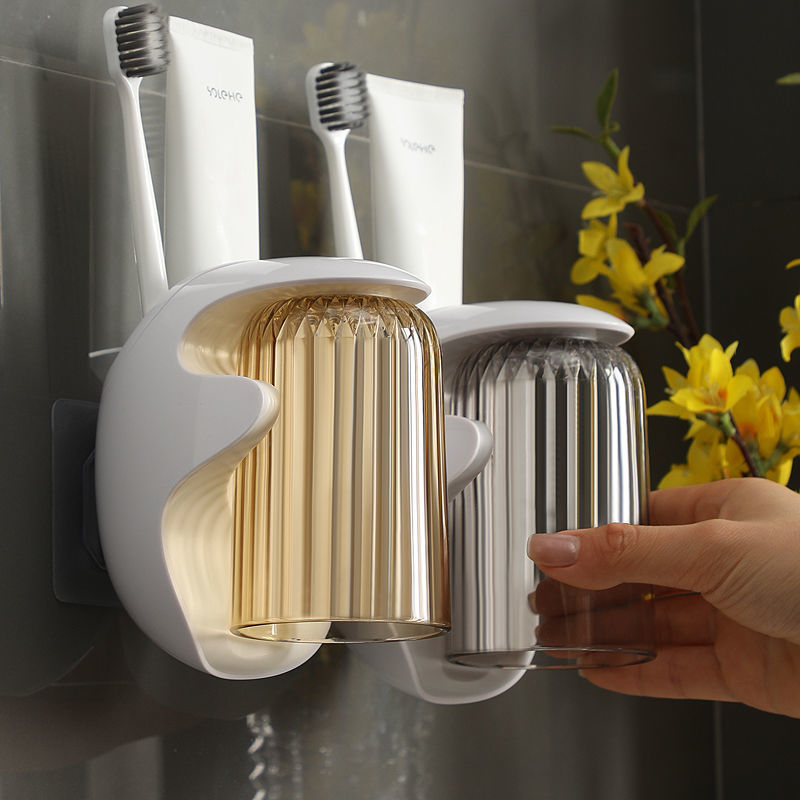 Boîte de rangement de tasse de bain de bouche magnétique simple
