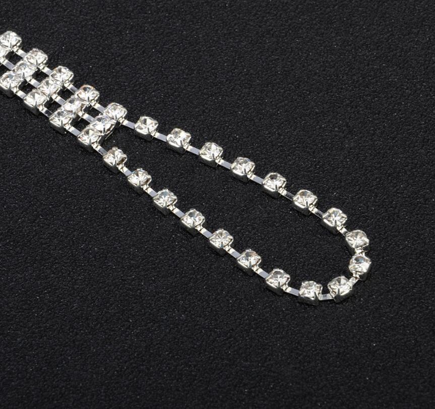 Dam Sommar Fotlänkar Armband Strass Strand Sandal Benkedja Boho Kristall Fotlänk Fotkedja