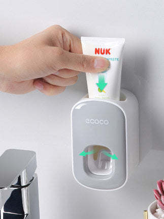 Porte-dentifrice automatique mural, ensemble d'accessoires de salle de bains, distributeur