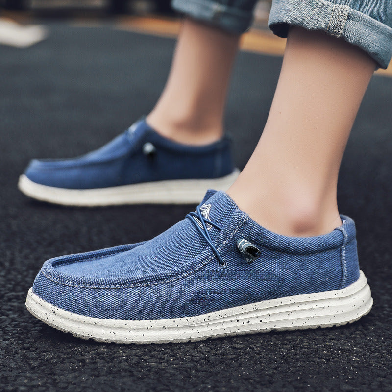 Män Loafers Mode Canvas Skor