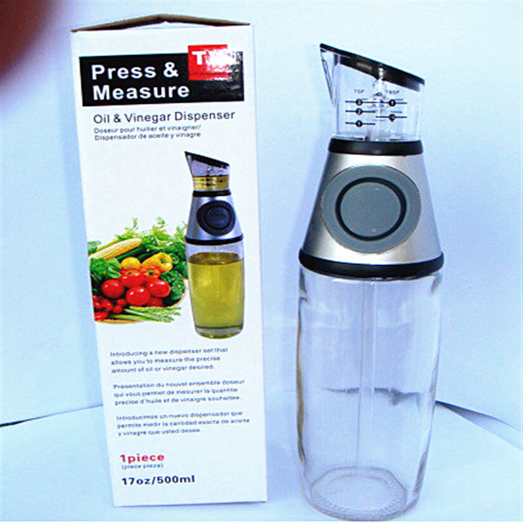 500ml Measurable Glass Bottle Oil Bottle Soy Sauce Bottle Kitchen Equipment