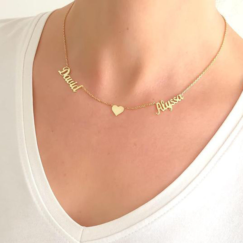 DIY Custom Love Necklace for Women - Personalized Heart Jewelry