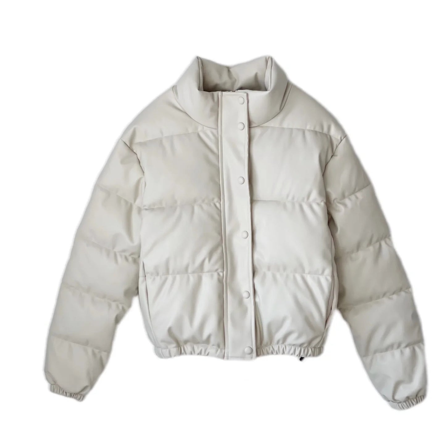 Veste en coton simili cuir