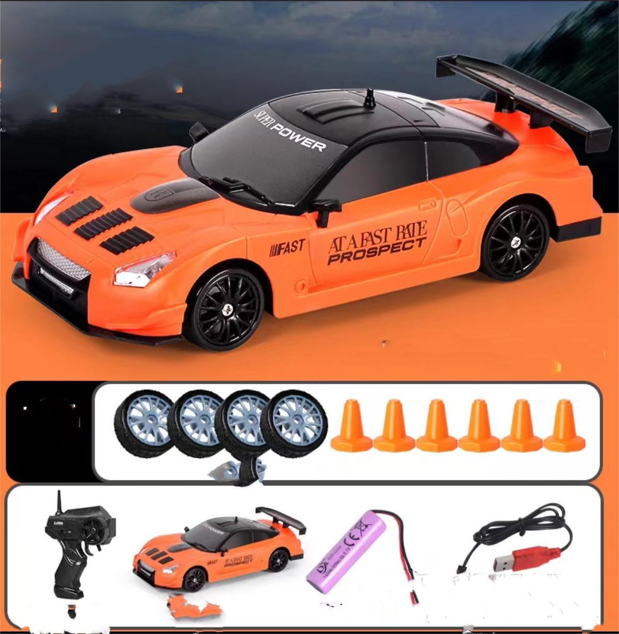 2.4G Drift Rc Bil 4WD RC Drift Billeksak Fjärrkontroll GTR Modell AE86 Fordon Bil RC Racing Billeksak För Barn Julklappar