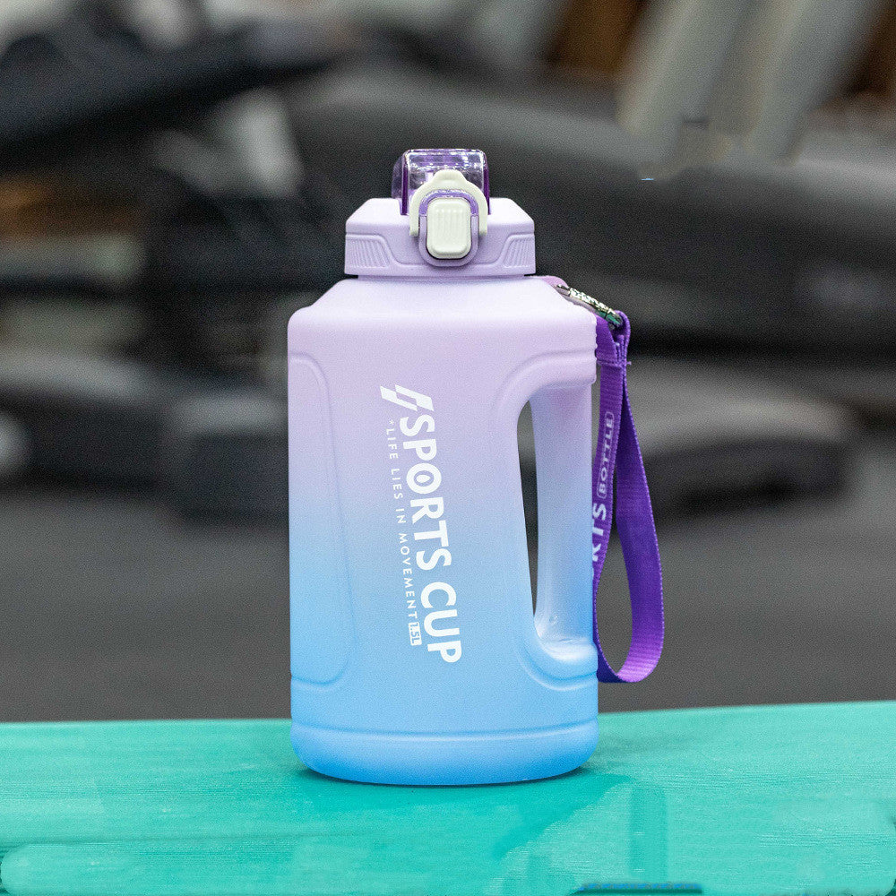 Extra stor kapacitet kopp med sugrör Fitness sportvattenflaska Fitness stora flaskor