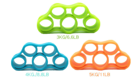 Professional Silicone Finger Trainer - Hand Gripper Resistance Bands (3 Colors, Ergonomic Design)