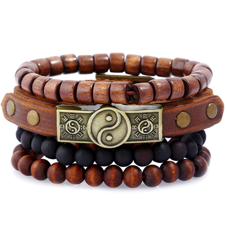 Moderiktiga pärlbesatta läderarmband och armband