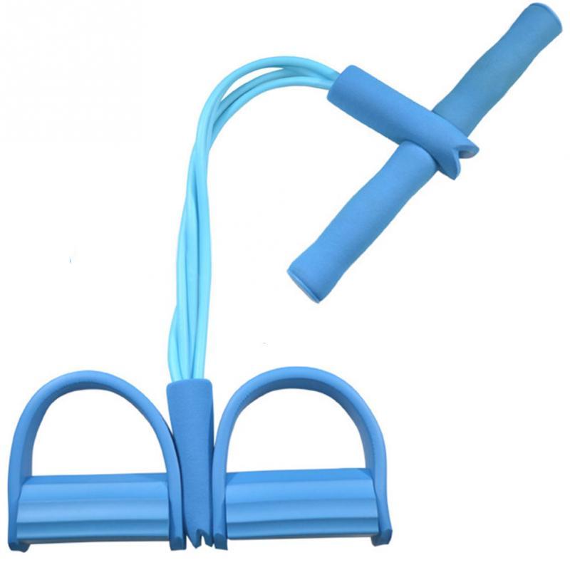 Natural Latex Foot Pedal Elastic Pull Rope with Handle - Professional Fitness Equipment & Bodybuilding Expander