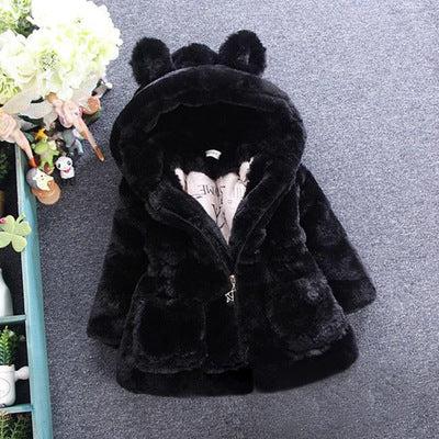 Veste d'hiver en fausse fourrure pour fille