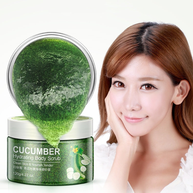 Gurka hud vacker vit hud peeling ansiktsskrubb