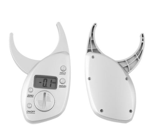 Digital kropp Fat Caliper Skinfold Caliper LCD Display Analysator Tejp mätning Pack Bantning skalar viktminskning Klippskyddshandtal