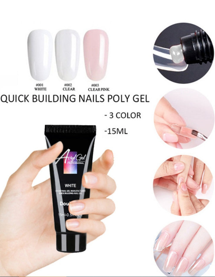 Major Dijit Polygel Kit - MT67-2#SET 15ML | 3 Colors + 48 Mold Tips
