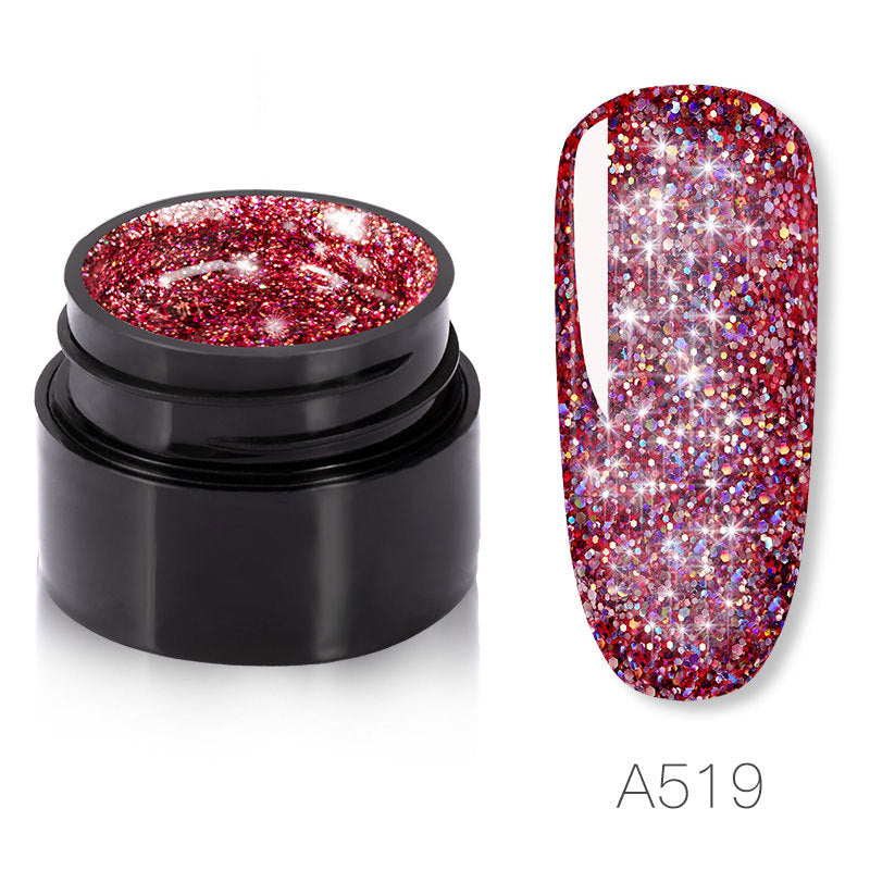 Sparkling Sparkle Nail Polish - 5ml 6 Colors UV/LED 30 Days | Almost No Smell Quality Priority