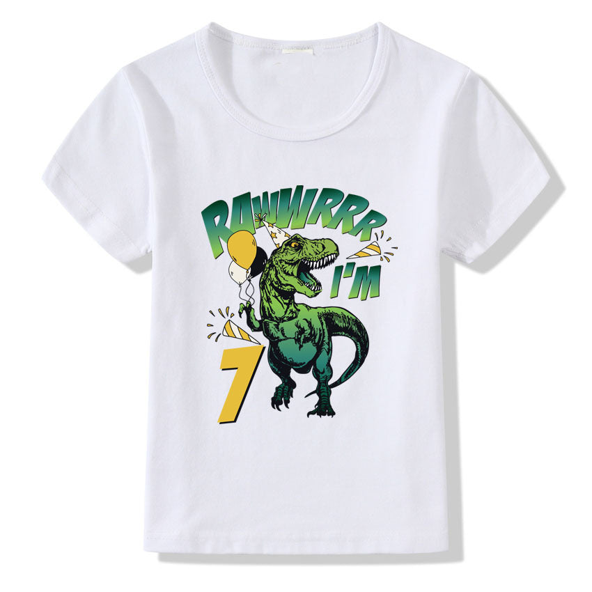 T-shirt pour enfants Numéros 1-9 T-shirt d'anniversaire
