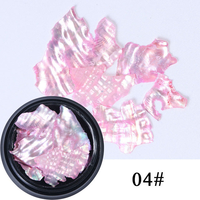 Japanese Style Nail Shell Slices - 3D Decoration Brighter Cleaning | DIY Salon Accessories