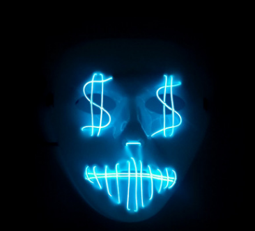 LED-partymask för amerikanska dollar