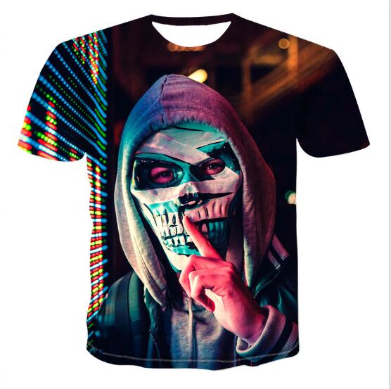 T-shirts crâne pour hommes T-shirts 3D