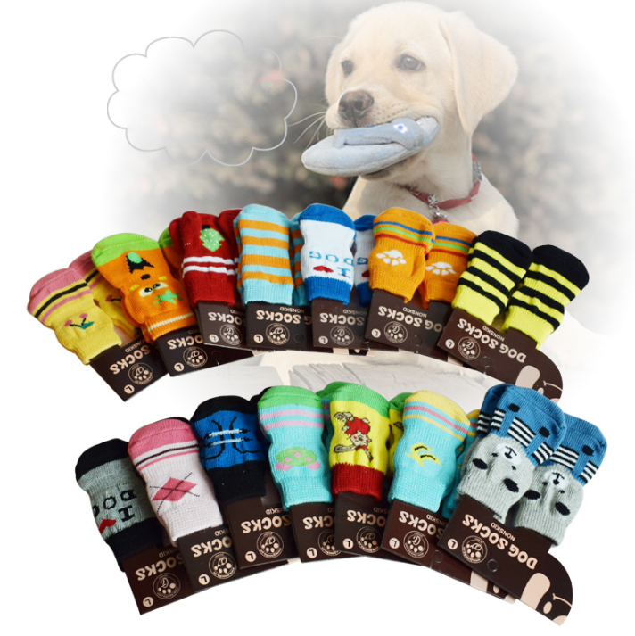 Chaussettes antidérapantes pour chien, chaussures d'intérieur, VIP Teddy, Bichon de Poméranie