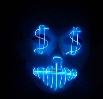 LED-partymask för amerikanska dollar