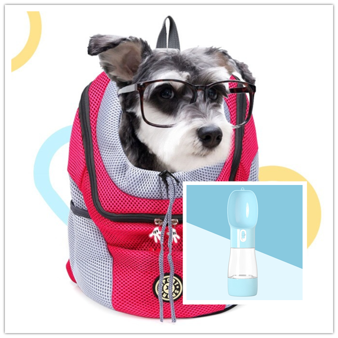 Pet Dog Carrier Carrier For Dogs Ryggsäck Ut Dubbel axel Bärbar Travel Outdoor Carrier Bag Mesh