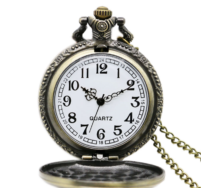 US Air Force Standard Personality Features Large Vintage Quartz Pocket Watch - Military Heritage Elegant Sophisticated Reliable Patriotic