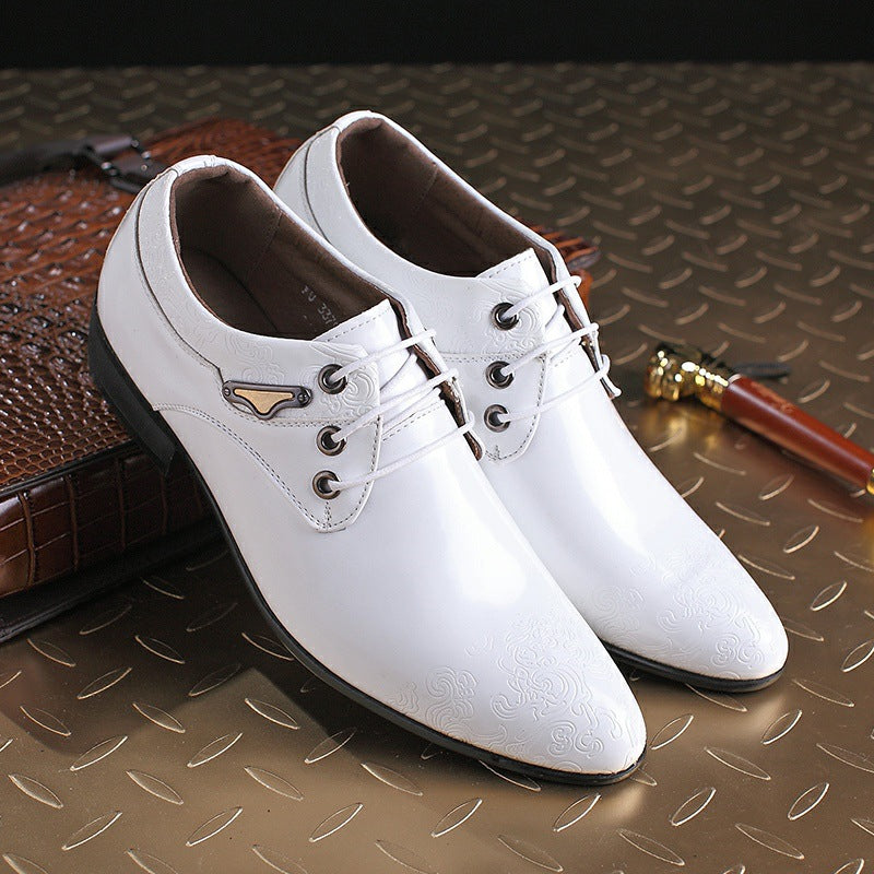 Formell Herrklänning Skor Äkta Läder Svart Lyx Bröllopsskor Herr Flats Office Oxfords