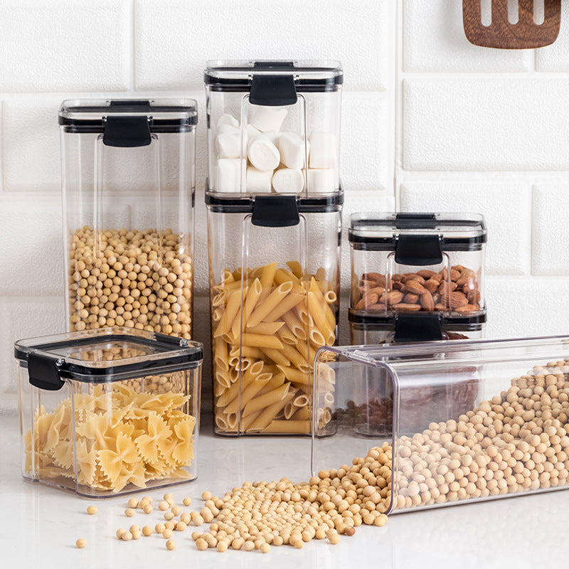 Boîte à grains transparente avec couvercle
