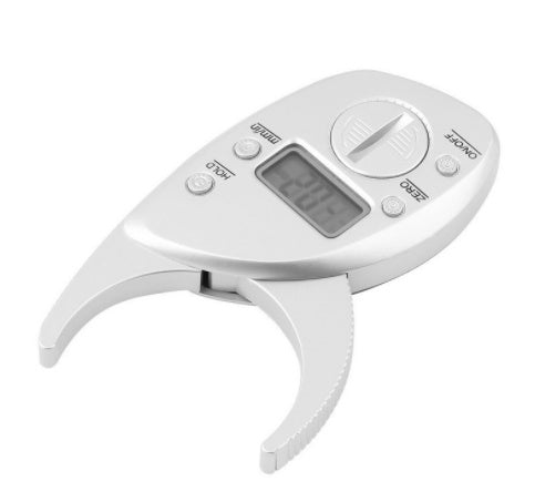 Digital kropp Fat Caliper Skinfold Caliper LCD Display Analysator Tejp mätning Pack Bantning skalar viktminskning Klippskyddshandtal