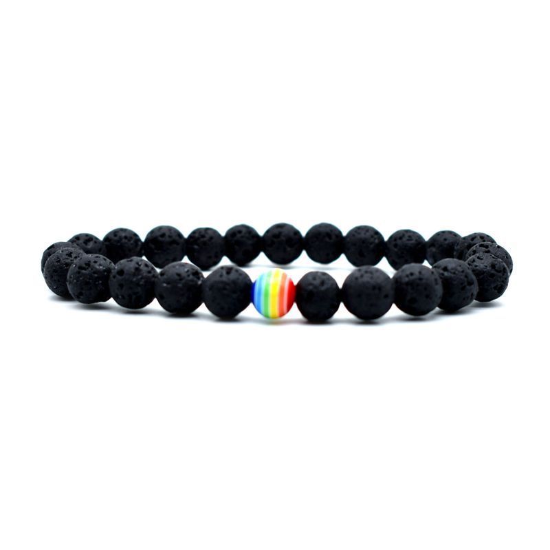 Stenpärlor Pararmband Vulkaniska stenpärlor Armband