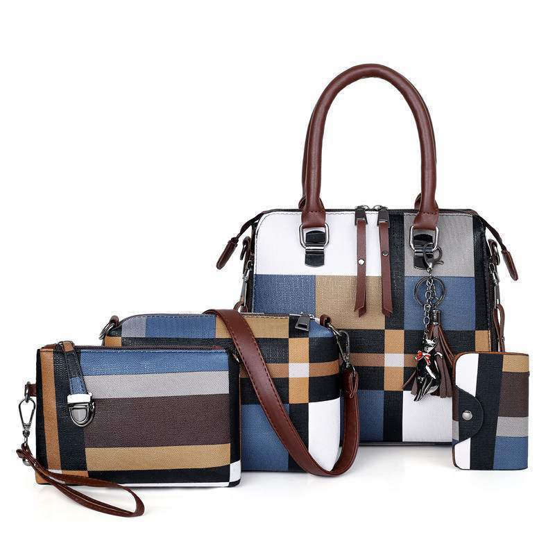 Luxury Plaid Designer Handbag - Classic Tartan Pattern Tote for Sophisticated Women