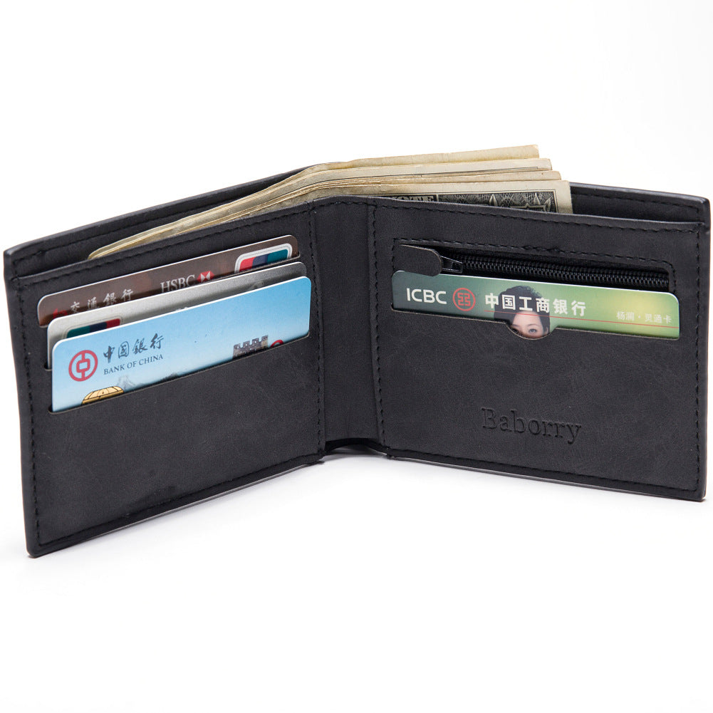 Mode Män Plånböcker Herrplånbok med Myntväska Dragkedja Små Pengar Plånböcker Ny Design Dollar Slim Plånbok Money Clip Plånbok
