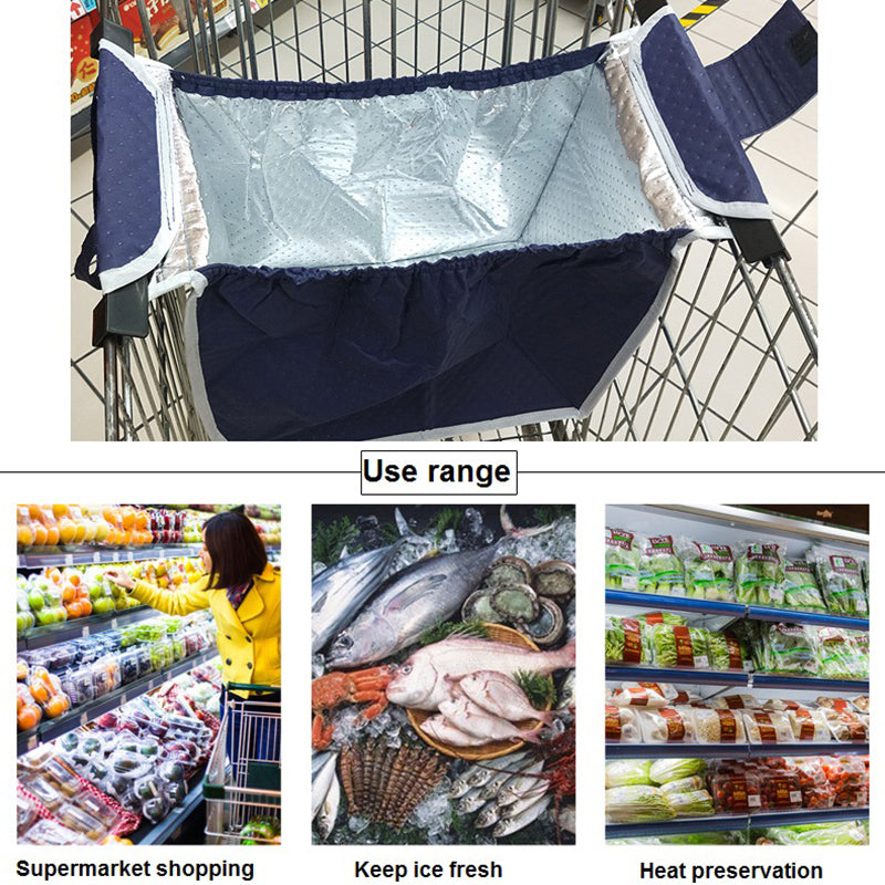 Supermarketvagn isolerad shoppingväska
