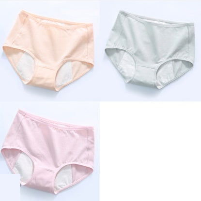 Physiological Pants Girls Ladies breathable antibacterial leak-proof of waist large size menstrual period warm triangle cotton underwear women