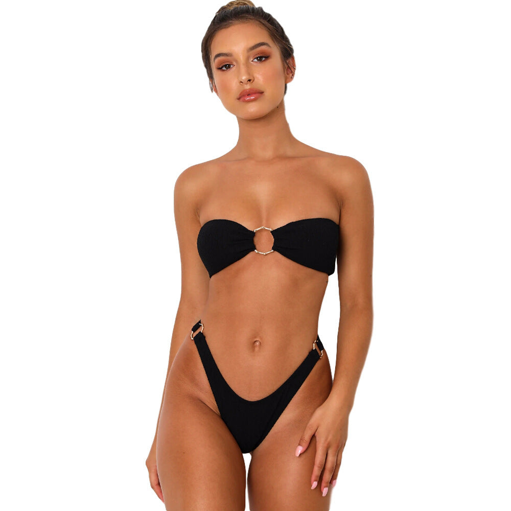 bikini med spänne baktill