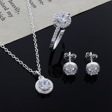 Luxury Zircon Jewelry Suit - Elegant and Stylish