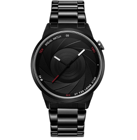 BREAK photographe série Unique appareil photo Style bracelet en acier inoxydable hommes femmes décontracté mode Sport Quartz moderne cadeau montres-bracelets