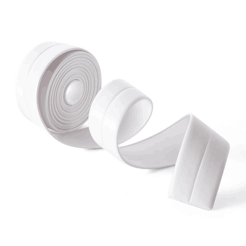 Bathroom Sealing Strip Tape - White PVC Self-Adhesive Waterproof Wall Sticker