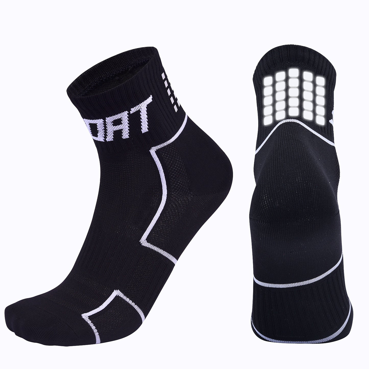 Chaussettes de cyclisme réfléchissantes, chaussettes de vélo respirantes