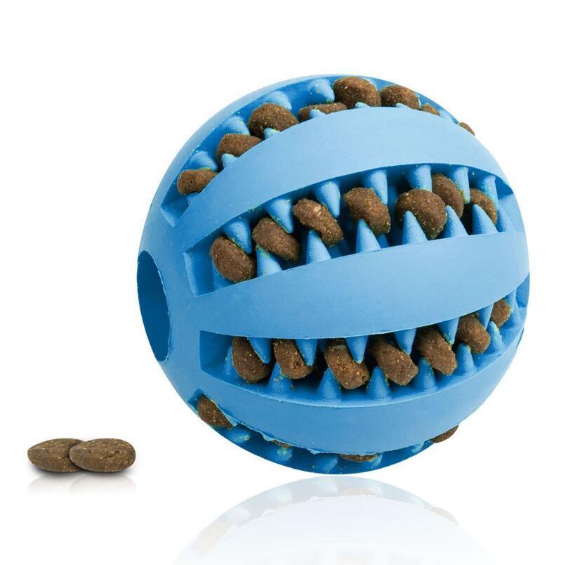 Pet Slow Feeder Dog Toy - Cute Fun Rubber Ball for Dental Care