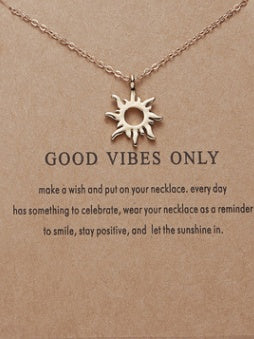Multi-Layer Moon Pendant Necklace for Women Bohemian Wafer Elegant Necklace