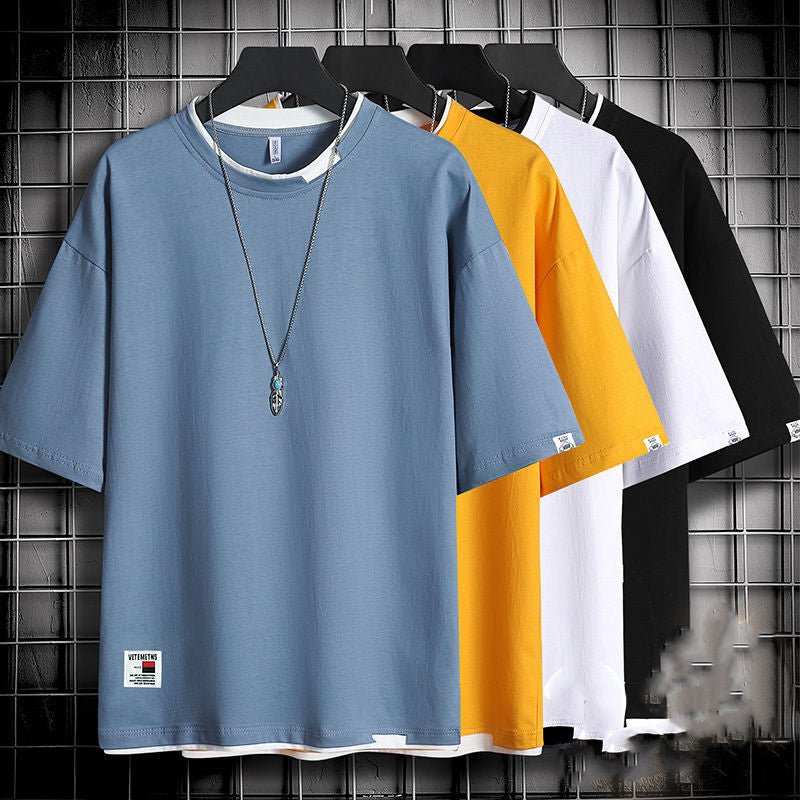 T-shirt ample style Hong Kong pour hommes