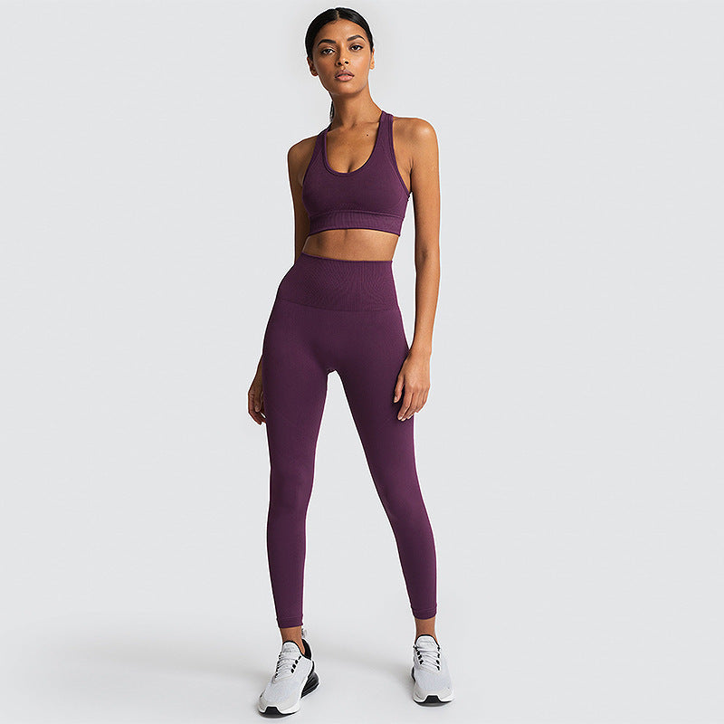 Sömlös gym Set Nylon kvinna Sportskläder