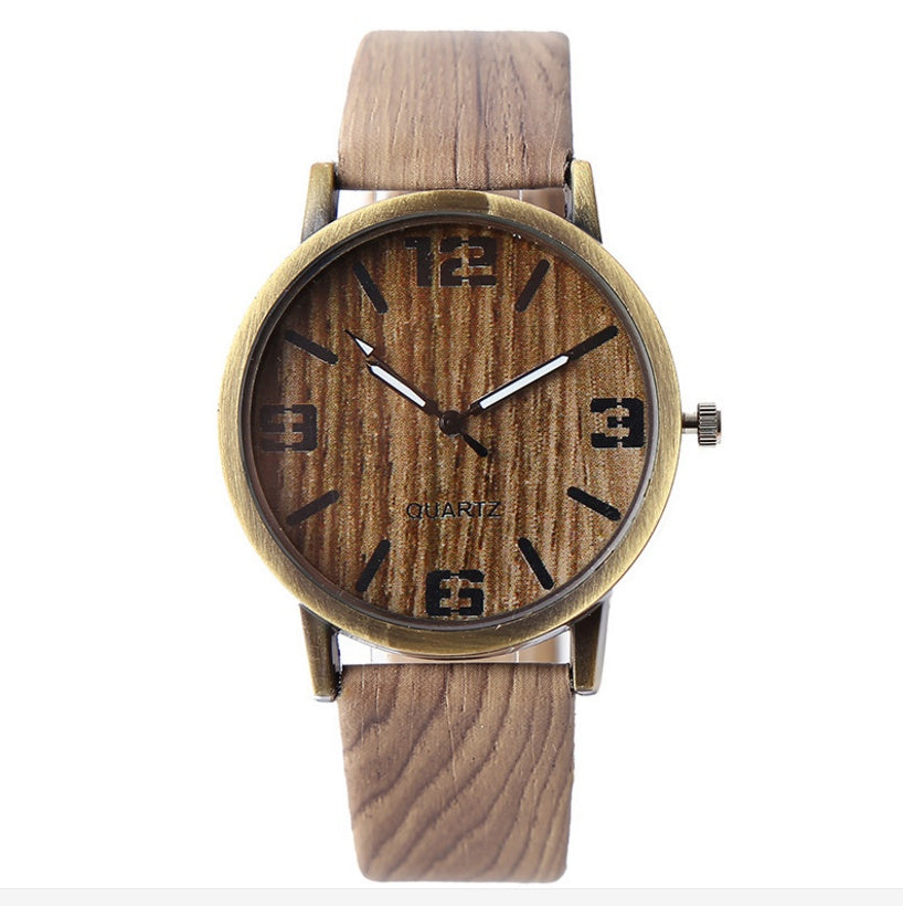 Wood Grain Style Wrist Watch - Elegant Accurate Perfect Luxurious Durable Classic Timeless Must-Have