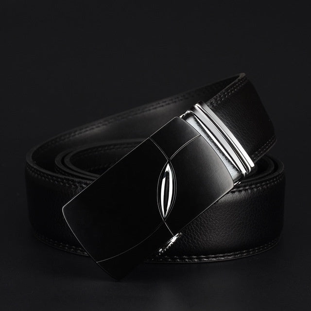 Men's Fashion Business Belt Automatic Buckle - Executive Efficiency