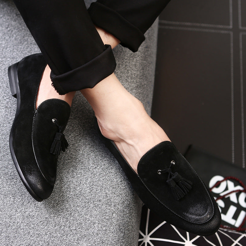 Men's Pea Shoes Leather Shoes
