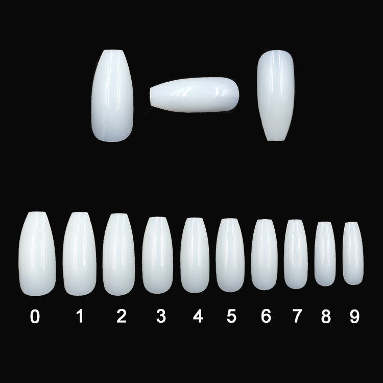 Transparent Natural Nail Tips - 500 Pieces ABS | 10 Sizes EU/USA Certified