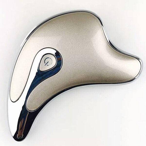 Gua Sha Scraper Ansiktsmassager Ansiktslyft Bantning LED-ljus Mikroström Hudföryngring elektrisk kropps-gouachemassage
