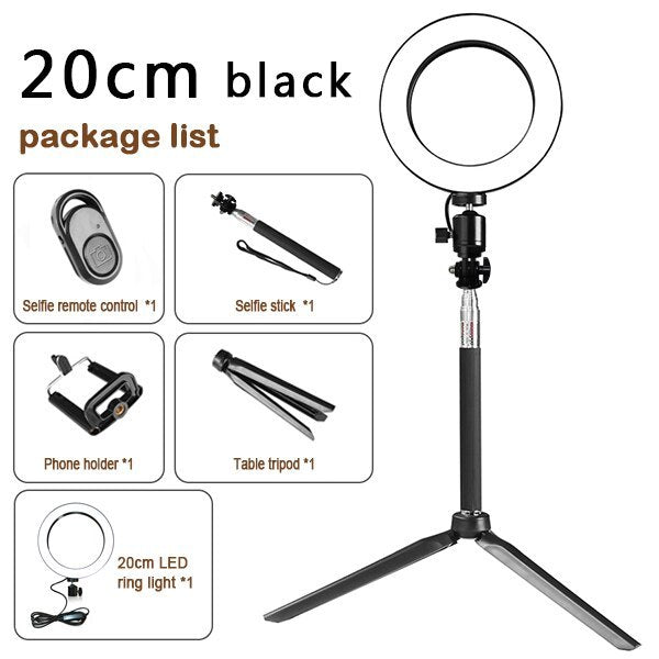 Photography Lighting Kit - Tripod Fill Light Live Bracket Beauty Light Set Ring Light